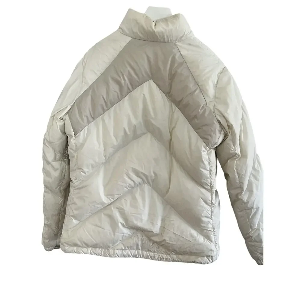 Lands End Girls Jacket Ski 10/12 Puffer Down White Cream Outdoors Athleisure
